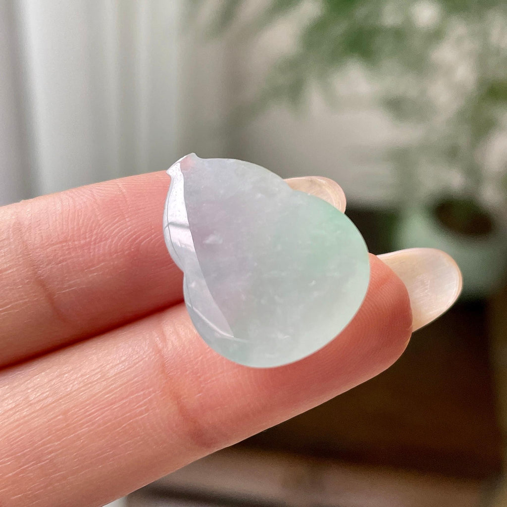 糯冰种飘绿花葫芦吊坠   天然缅甸A货翡翠（yc345034）