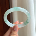 糯冰飘花翡翠贵妃镯 56圈（yc428975）