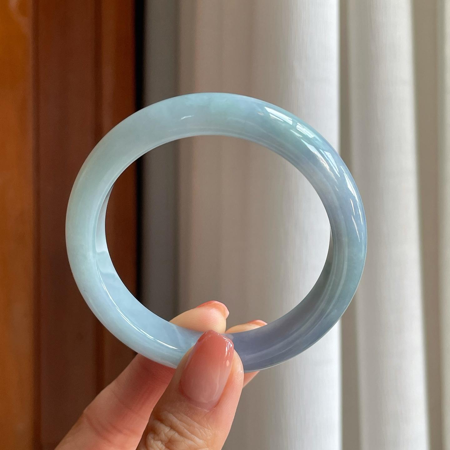糯冰紫罗兰翡翠平安镯（54.5mm）（yc310310）