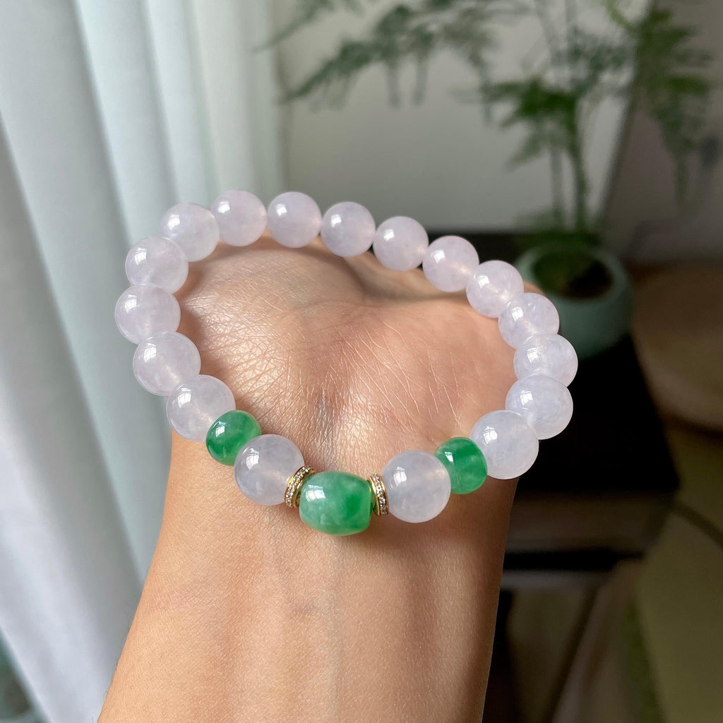 糯冰种多彩手串（yc304234）
