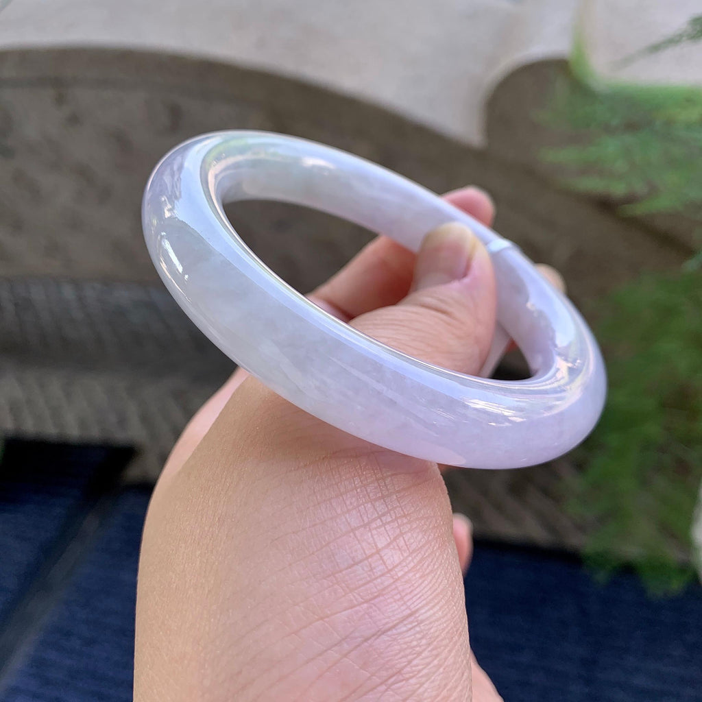 细糯种淡紫罗兰圆条手镯（56mm）（yc249406）