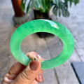 冰种翠绿圆条手镯（56.2mm）（yc276222）