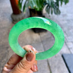 冰种翠绿圆条手镯（56.2mm）（yc276222）