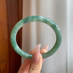 细糯冰带色翡翠美人条手镯（59mm）（yc282503）