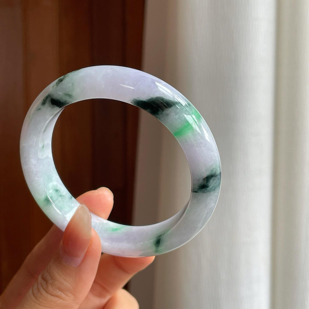 糯冰特色翡翠手镯（56.3mm）（yc333091）