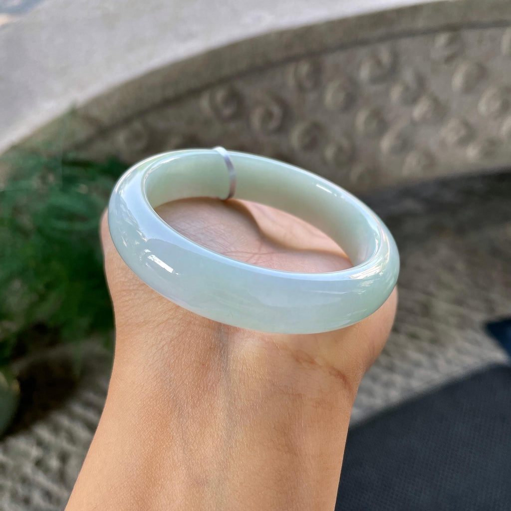 细糯种带底色平安镯（53mm）（yc305684）