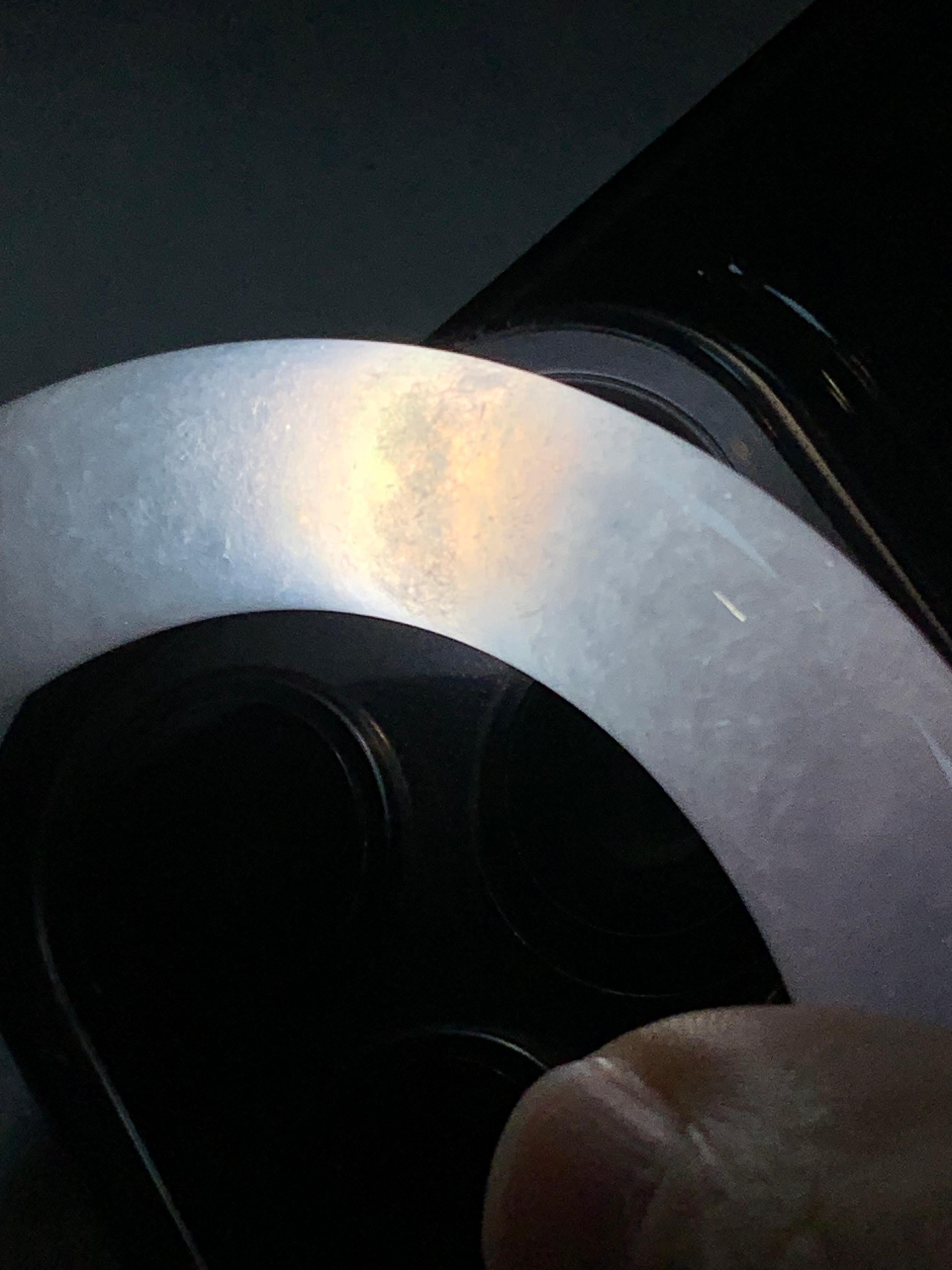 冰种淡春彩圆条手镯（54.7mm）（yc292640）