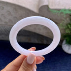 细糯种淡紫罗兰圆条手镯（54.6mm）（yc223954）