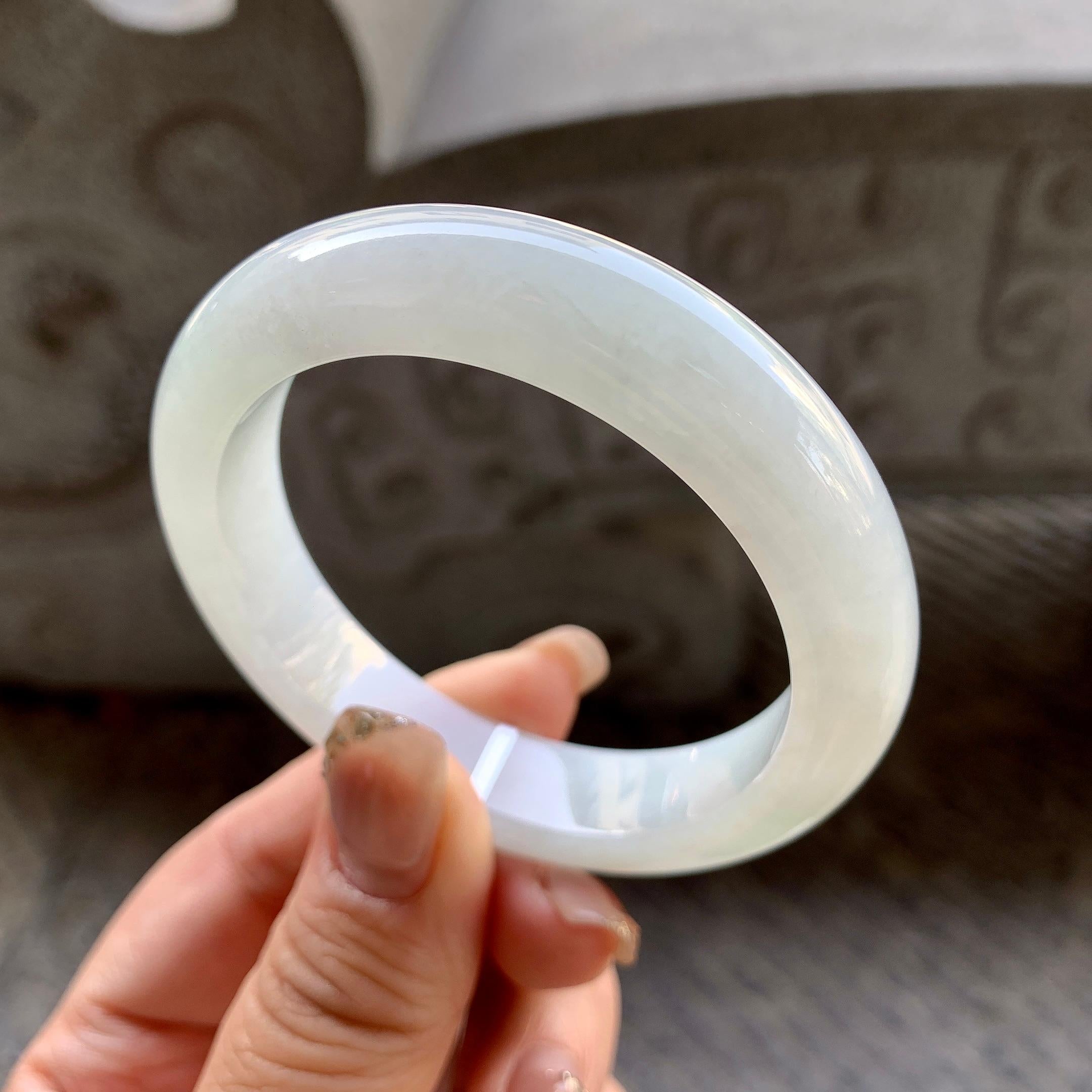 糯种无色平安镯（51.5mm）（yc296334）