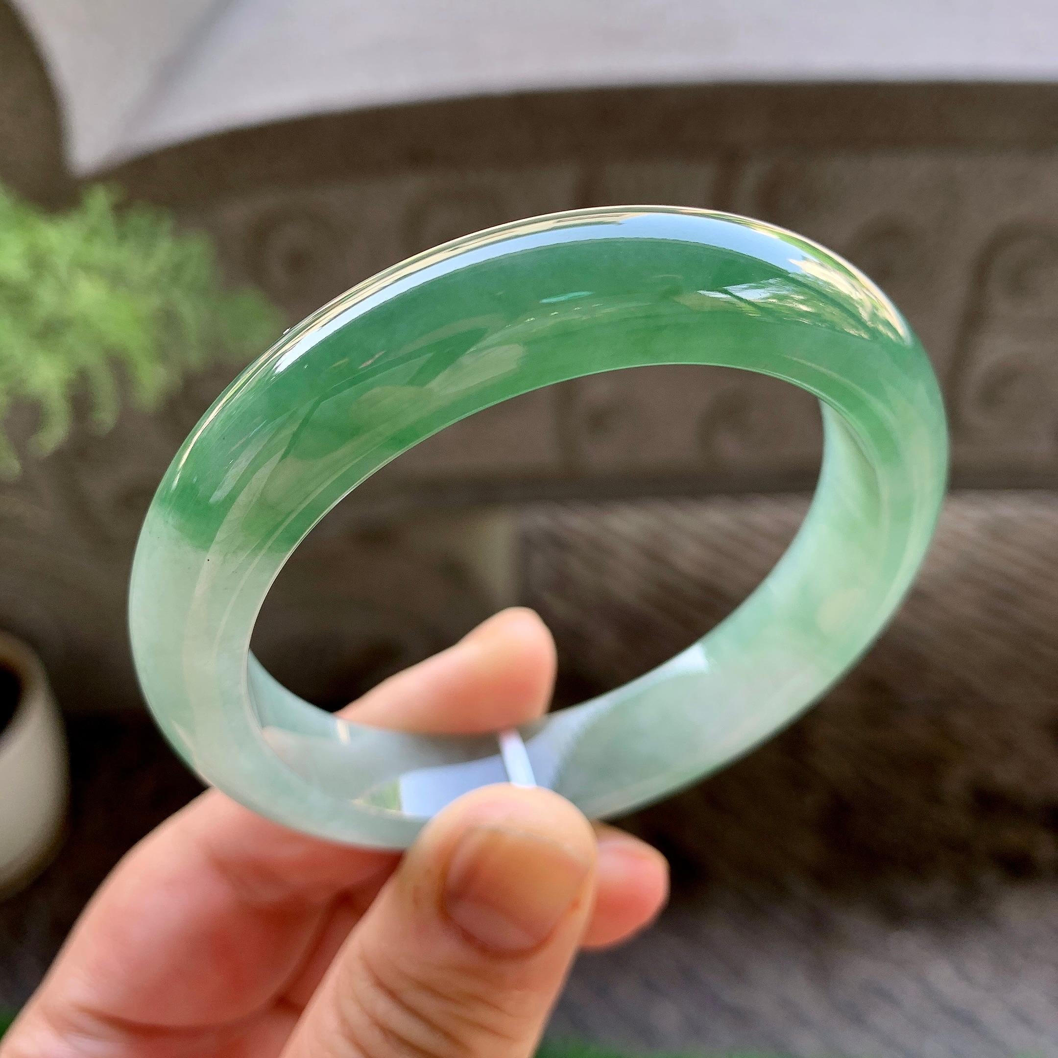 细糯种半山水平安镯（56mm）（yc240761）