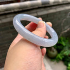 糯冰种紫罗兰圆条手镯（53mm）（yc262803）
