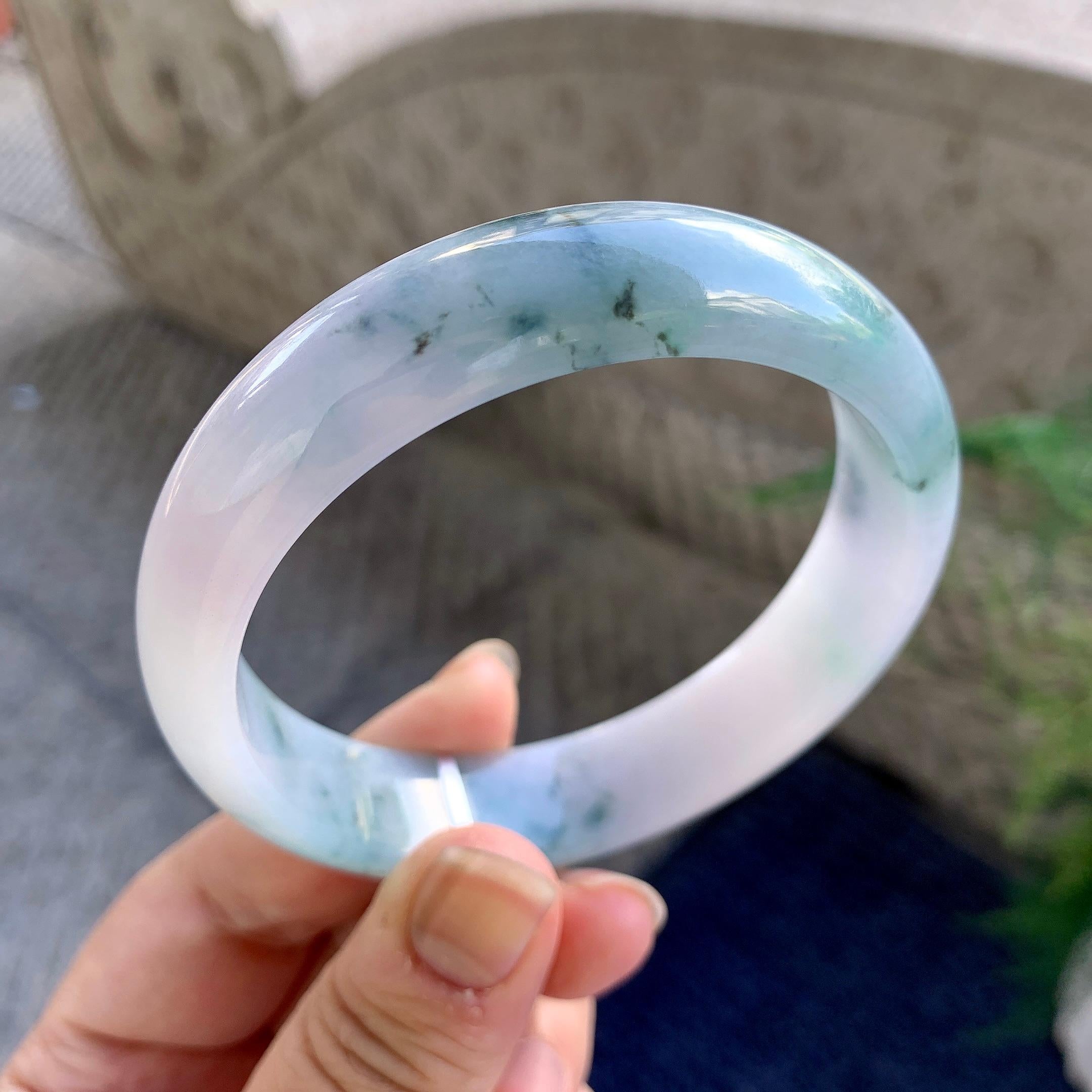 糯种飘花宽版轮胎手镯（62mm）（yc223238）