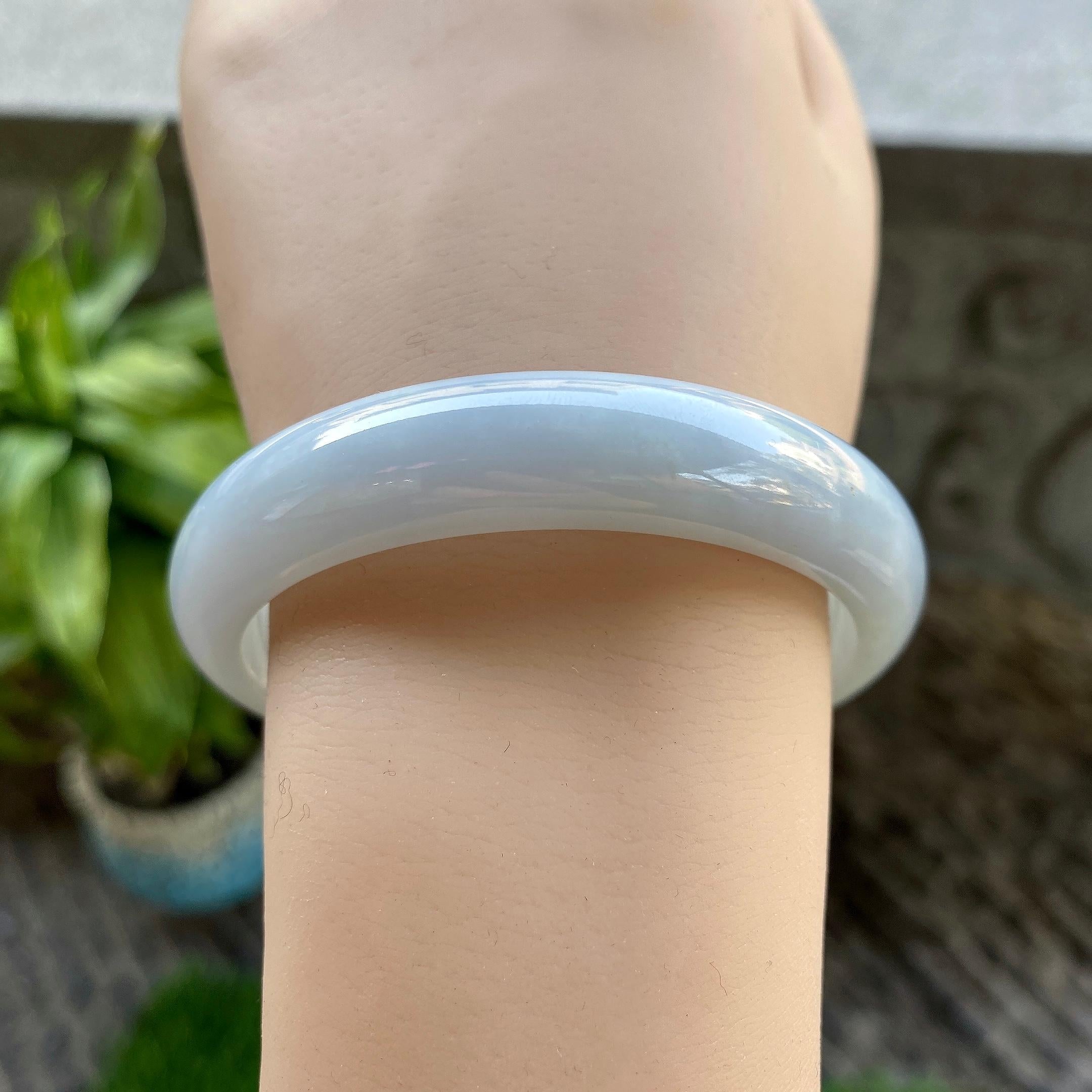 细糯种淡晴底平安镯（56.8mm）（yc311869）