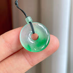 冰种带色翡翠甜甜圈（yc247655）