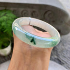 糯冰种飘花平安镯（57.1mm）（yc199554）