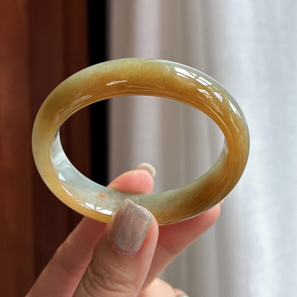 糯冰特色黄翡贵妃镯 54圈（yc759502）