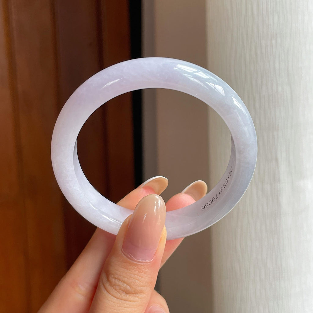 糯冰紫罗兰翡翠平安镯（51mm)（yc412171）