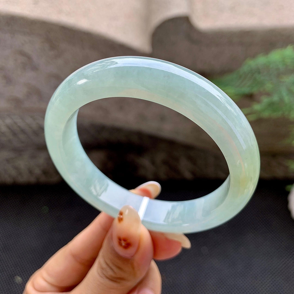 细糯种晴底飘黄翡平安镯（56.1mm）（yc259070）