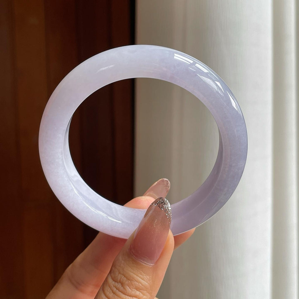 糯冰紫罗兰翡翠平安镯（57mm）（yc361746）