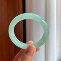 冰种晴底翡翠平安镯（52mm）（yc345503）