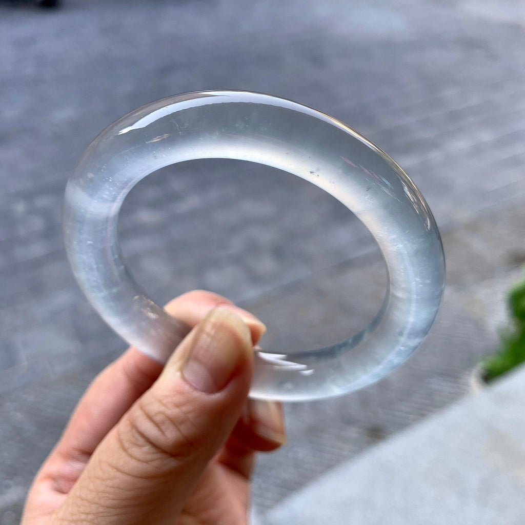 高冰种无色圆条手镯（53.6mm）（yc268982）