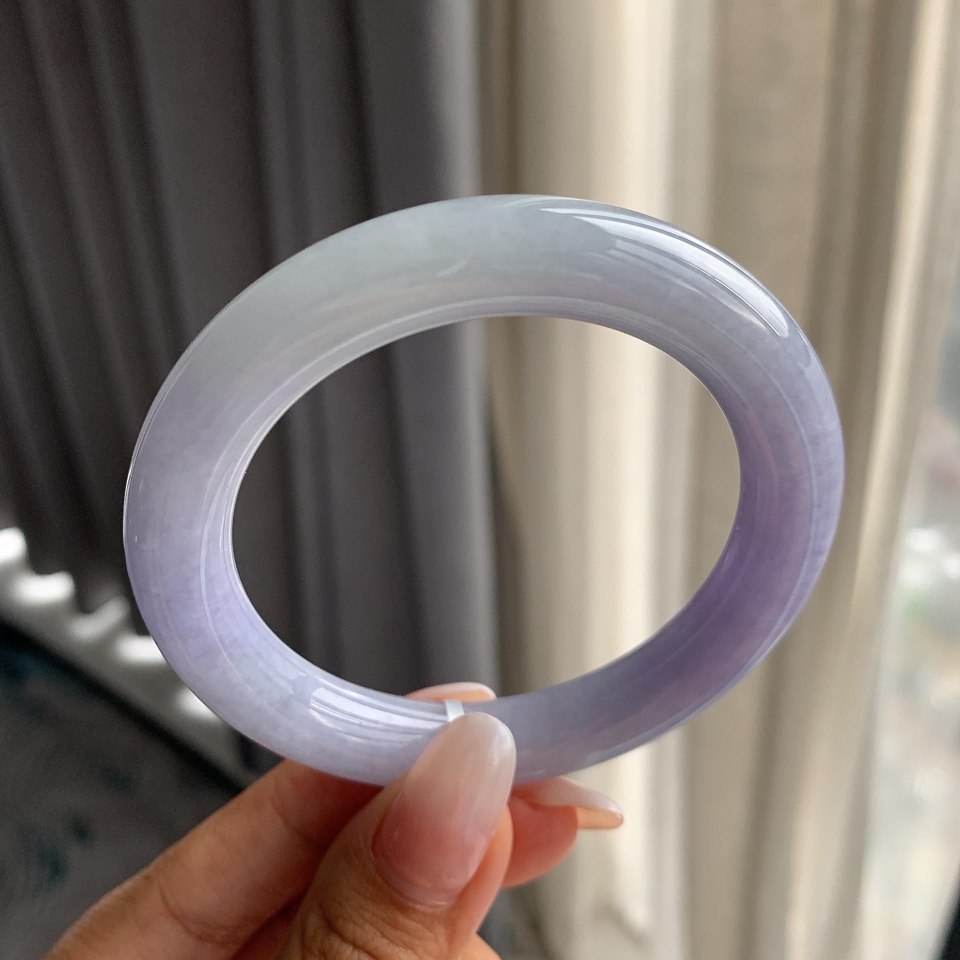 糯种紫罗兰圆条手镯（55.3mm）（yc196485）
