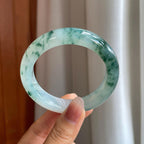 冰种飘花翡翠平安镯（56mm）（yc310934）