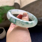糯冰种飘花平安镯（55.8mm）（yc197611）