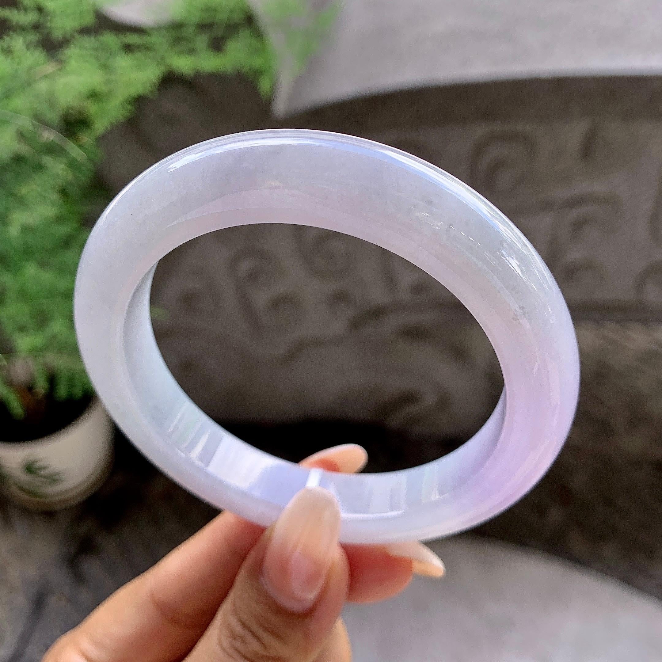 细糯种紫罗兰平安镯（59.6mm）（yc203714）