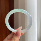 冰种飘花翡翠美人条手镯（56.8mm）（yc263537）