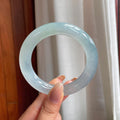 冰种蓝晴翡翠圆条手镯（56.2mm)（yc414476）