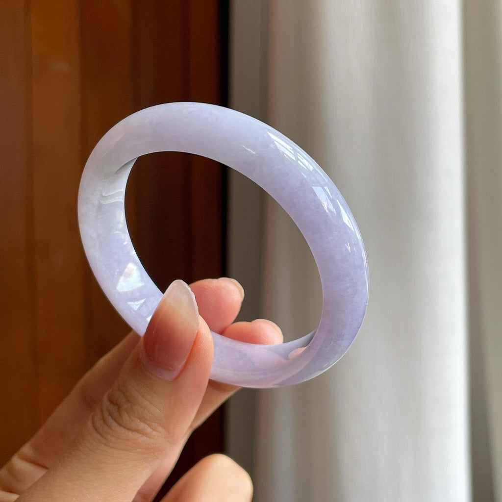 糯冰紫罗兰翡翠平安镯（51.5mm）（yc311443）
