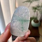 糯冰种飘花山水牌挂件（yc284449）