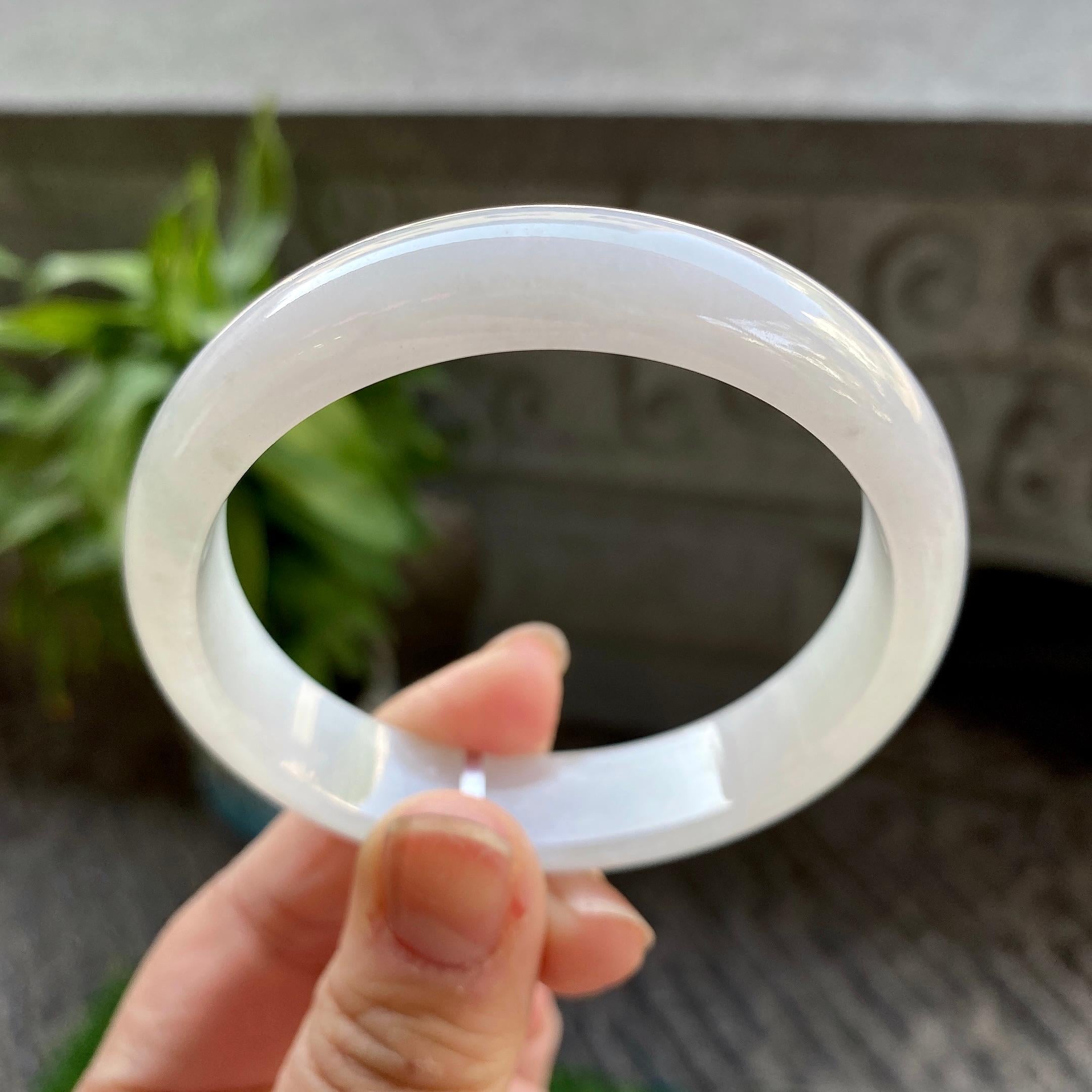 细糯种无色平安镯（56.3mm）（yc311022）