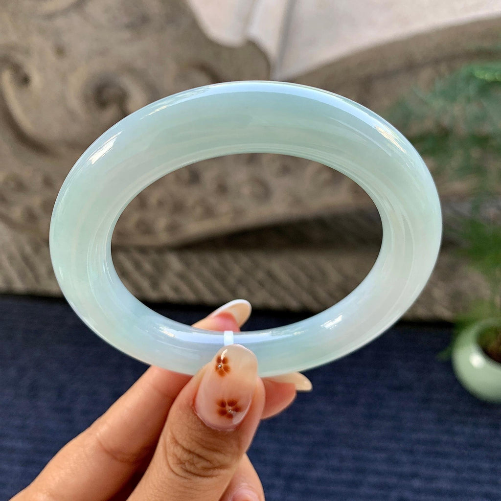 细糯种带底色圆条手镯（55mm）（yc249448）