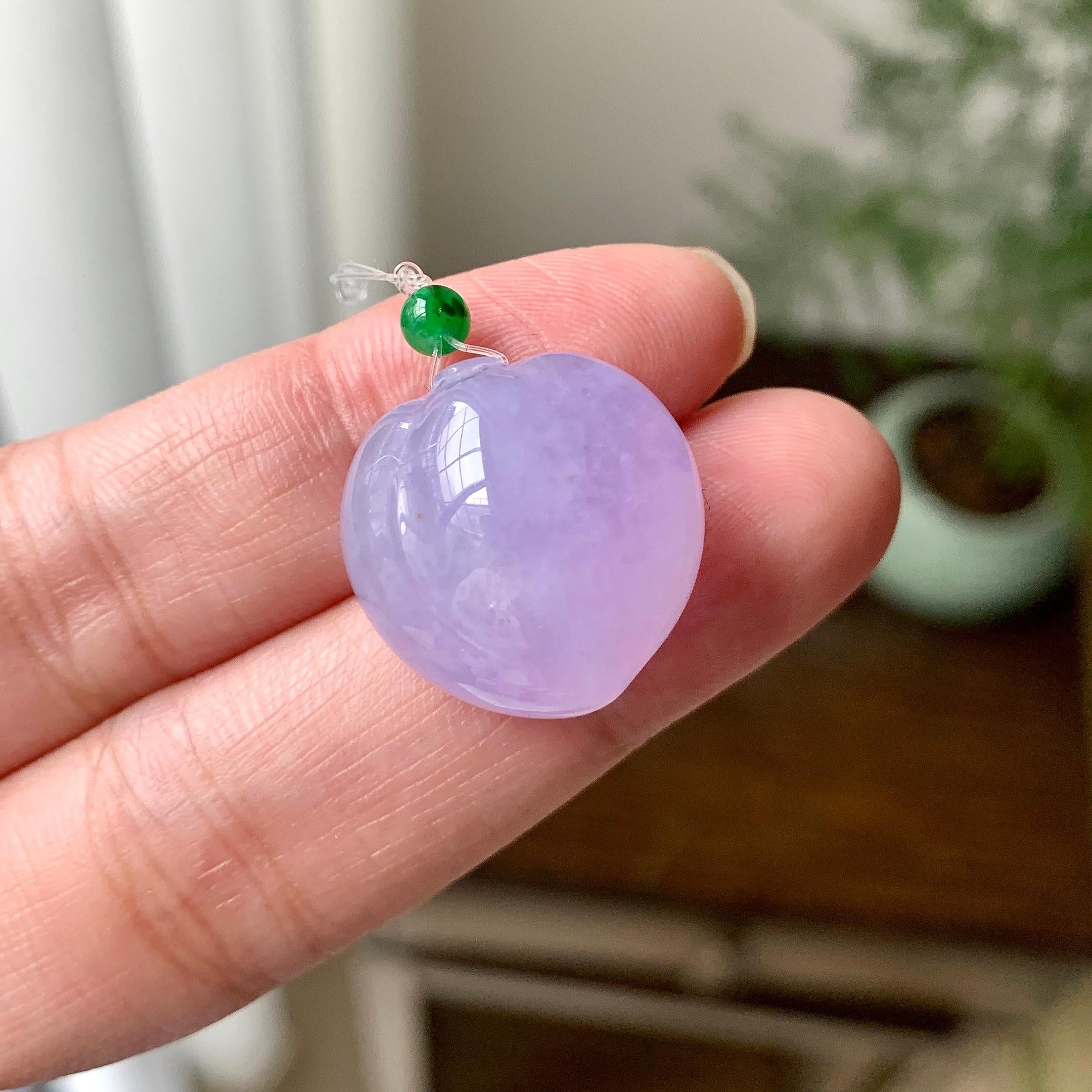 细糯种紫罗兰寿桃吊坠（yc248214）