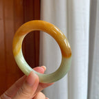 糯冰红翡翡翠圆条手镯（57mm）（yc400199）