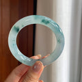 冰种飘花翡翠圆条手镯(58mm)（yc423148）