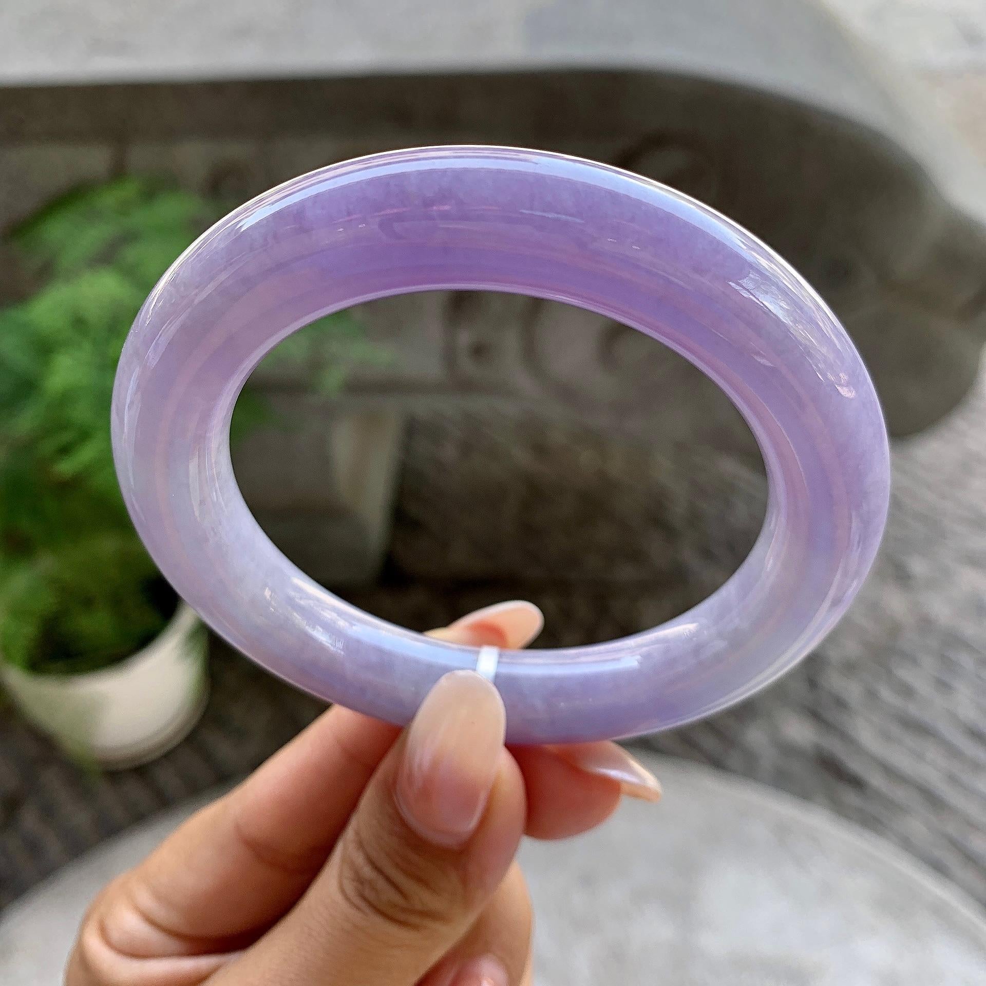 细糯种紫罗兰圆条手镯（56.5mm）（yc199565）