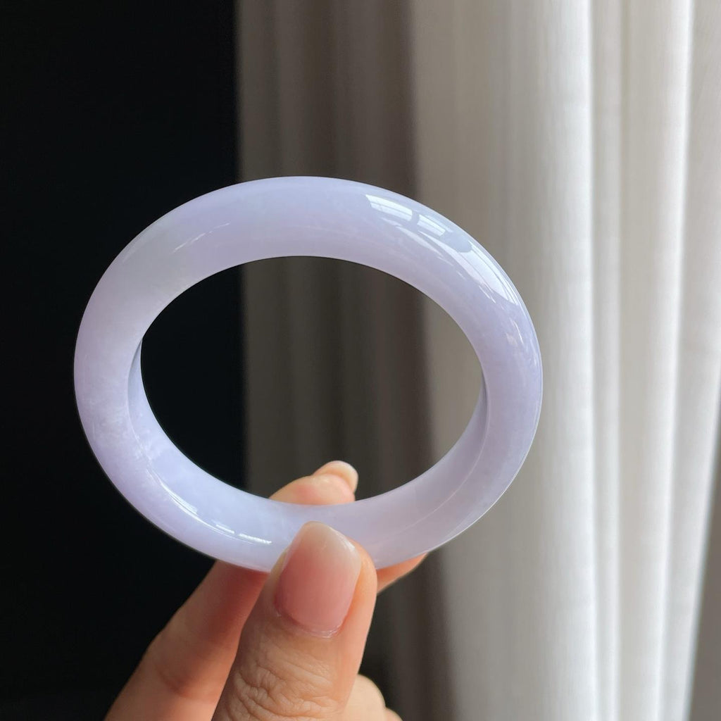 糯冰紫罗兰翡翠平安镯（53.2mm)（yc397131）