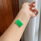 糯冰满绿翡翠无事牌（yc257253）