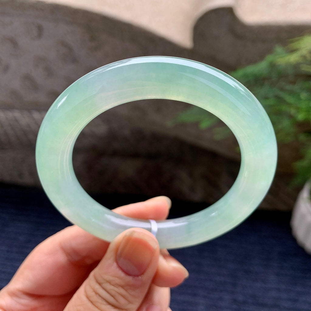 糯冰种晴水圆条手镯（54mm）（yc267242）