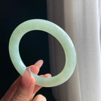 冰种晴底翡翠圆条手镯（57.8mm)（yc350481）