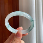 糯冰飘花翡翠贵妃镯（56.5mm）（yc346544）