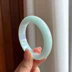 糯种特色翡翠平安镯（53mm)（yc422927）