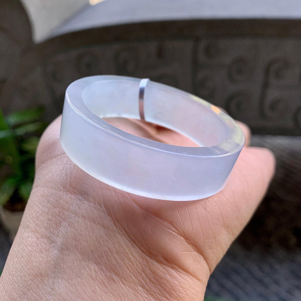 糯冰种无色童镯（44.3mm）（yc307300）