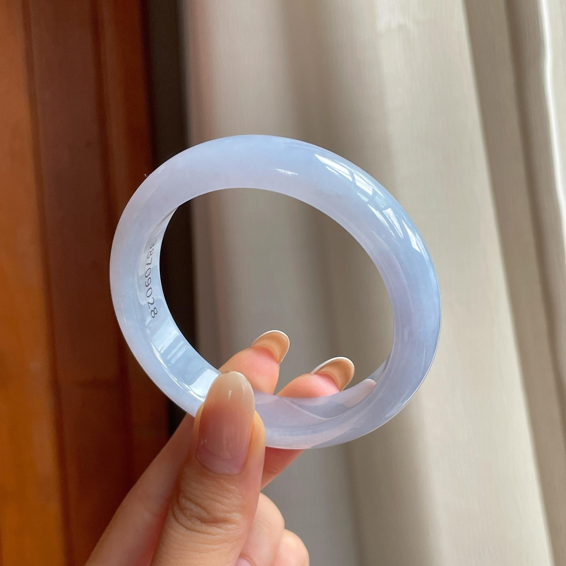冰紫罗兰翡翠平安镯（53.7mm)（yc403894）
