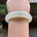糯冰种飘绿平安镯（55.4mm）（yc195343）