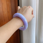 糯种紫罗兰翡翠平安镯（58.3mm）（yc242098）