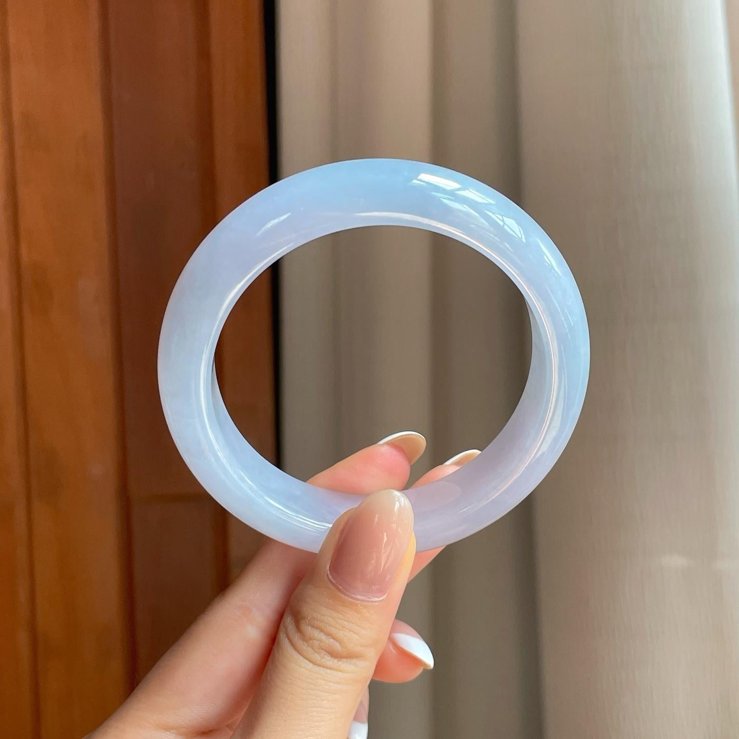 糯冰紫罗兰翡翠平安镯（56mm)（yc374595）